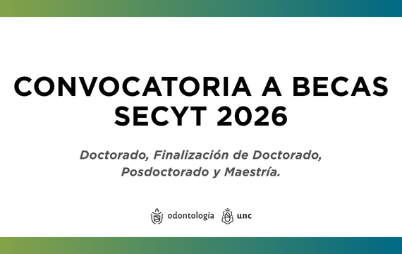 Se encuentra abierta la Convocatoria a Becas SeCyT 2026  de la Secretaría de Ciencia y Tecnología de la Universidad Nacional de Córdoba (SeCyT-UNC) 